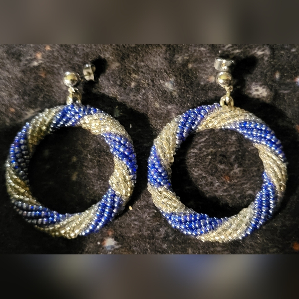 Vintage Avon Glass Beaded Earrings NIB